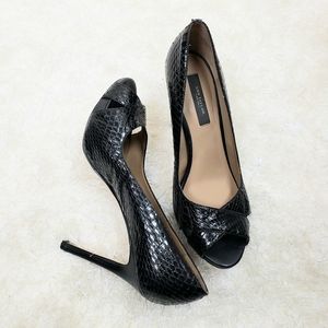 Ann Taylor open toe leather heels